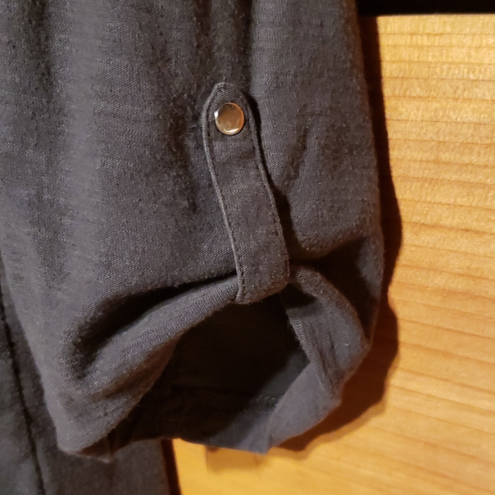 💙 Indigo- Charcoal Camp Blouse.